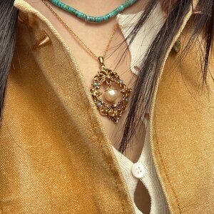 Vintage Florenza Victorian Pearl Necklace